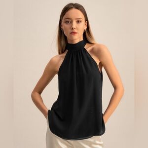 Lilysilk Georgette Silk Halter Neck Top
